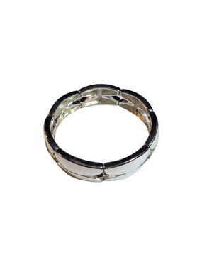 Napier Womens Silver Tone Stretch Bracelet Classic Design Polished Finish